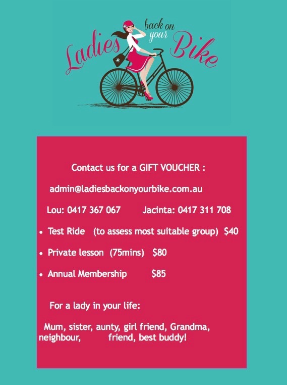 Gift your Mum, daughter, aunt or friend: Voucher for cycling with LBOYB