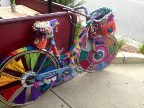 Artist on wheels, Linda Spencer, wins with her business lunch