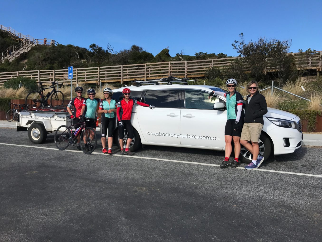 Ladies thoroughly enjoyed our cycle in Tasmania